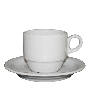 Krat met 25 Koffie kopje incl. schotel en lepel