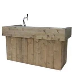 Mobiele Bar 2,4 meter steigerhout